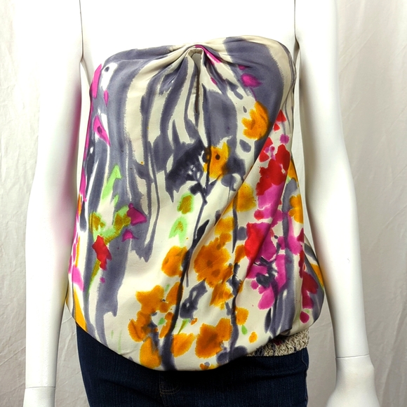 Matty M Tops - MATTY M 100% SILK STRAPLESS TOP